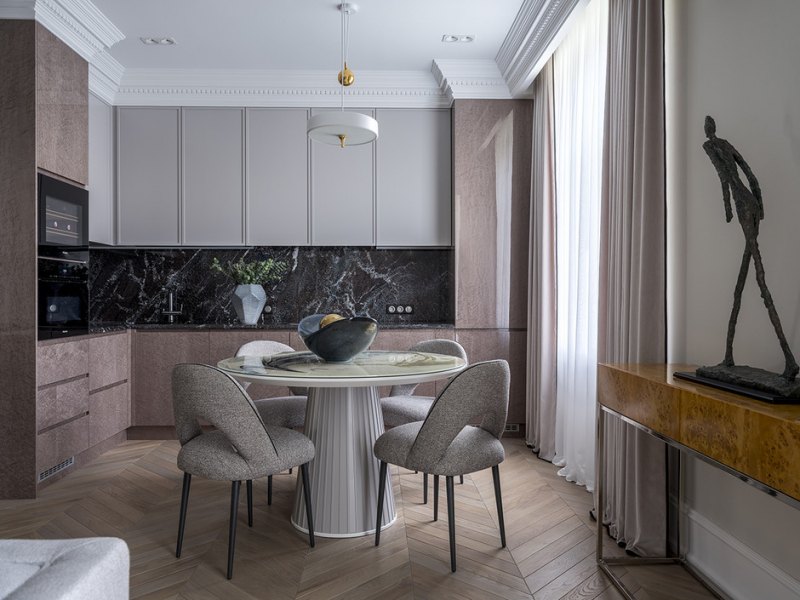 Современный ар-деко: квартира 102 м² в Москве