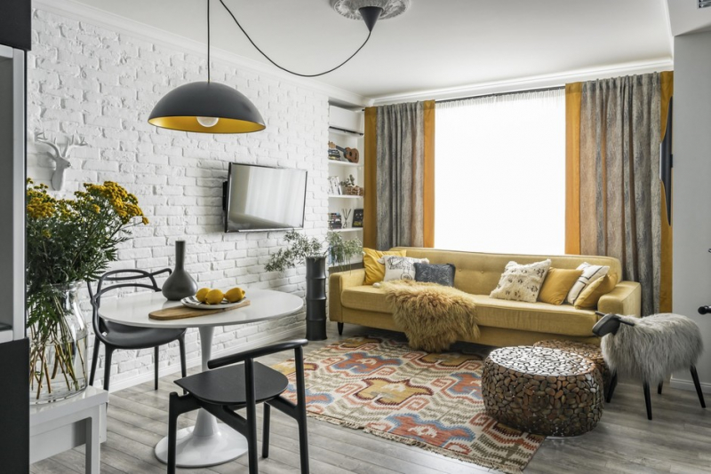 Квартира с этническими мотивами 43,8 м² в Екатеринбурге
